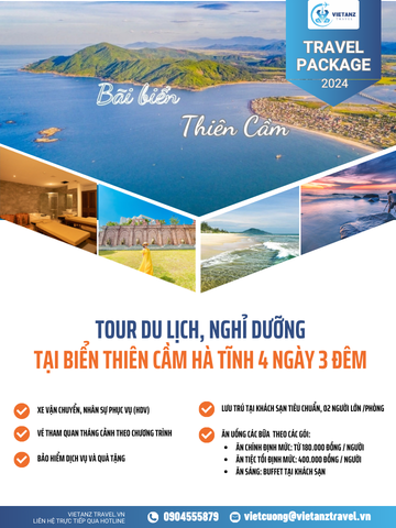 Tour Du lịch Hà Tĩnh: Hà Nội - Thiên Cầm - Nhật Lệ 4 ngày 3 đêm