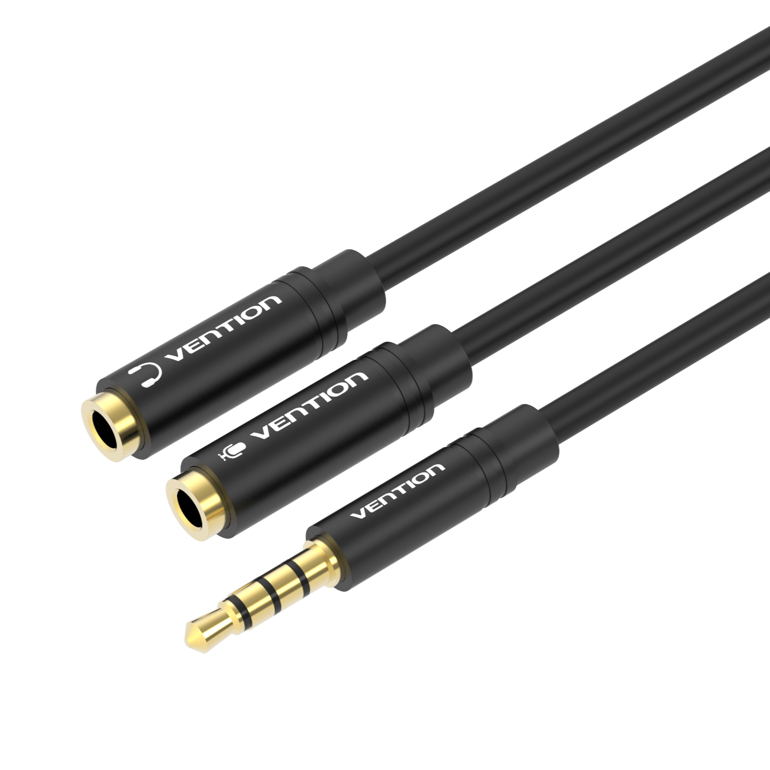 Jack Chia Mở Rộng Âm Thanh 3.5mm 1 Male to 2 Female VENTION BBW