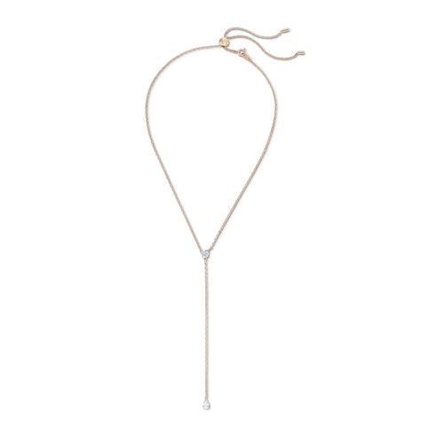 Dây chuyền Swarovski Attract chữ Y - Swarovski Attract Soul Y necklace Mixed cuts, White, Rose gold-tone plated