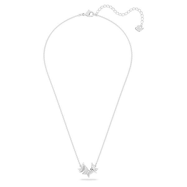 Dây Chuyền Swarovski Lilia Necklace Butterfly, White, Rhodium Plated