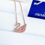  Dây chuyền thiên nga dazzling hồng Swarovski siêu hot - Swarovski Dazzling Swan necklace, Pink, Rose gold-tone plated 