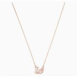  Dây chuyền thiên nga dazzling hồng Swarovski siêu hot - Swarovski Dazzling Swan necklace, Pink, Rose gold-tone plated 