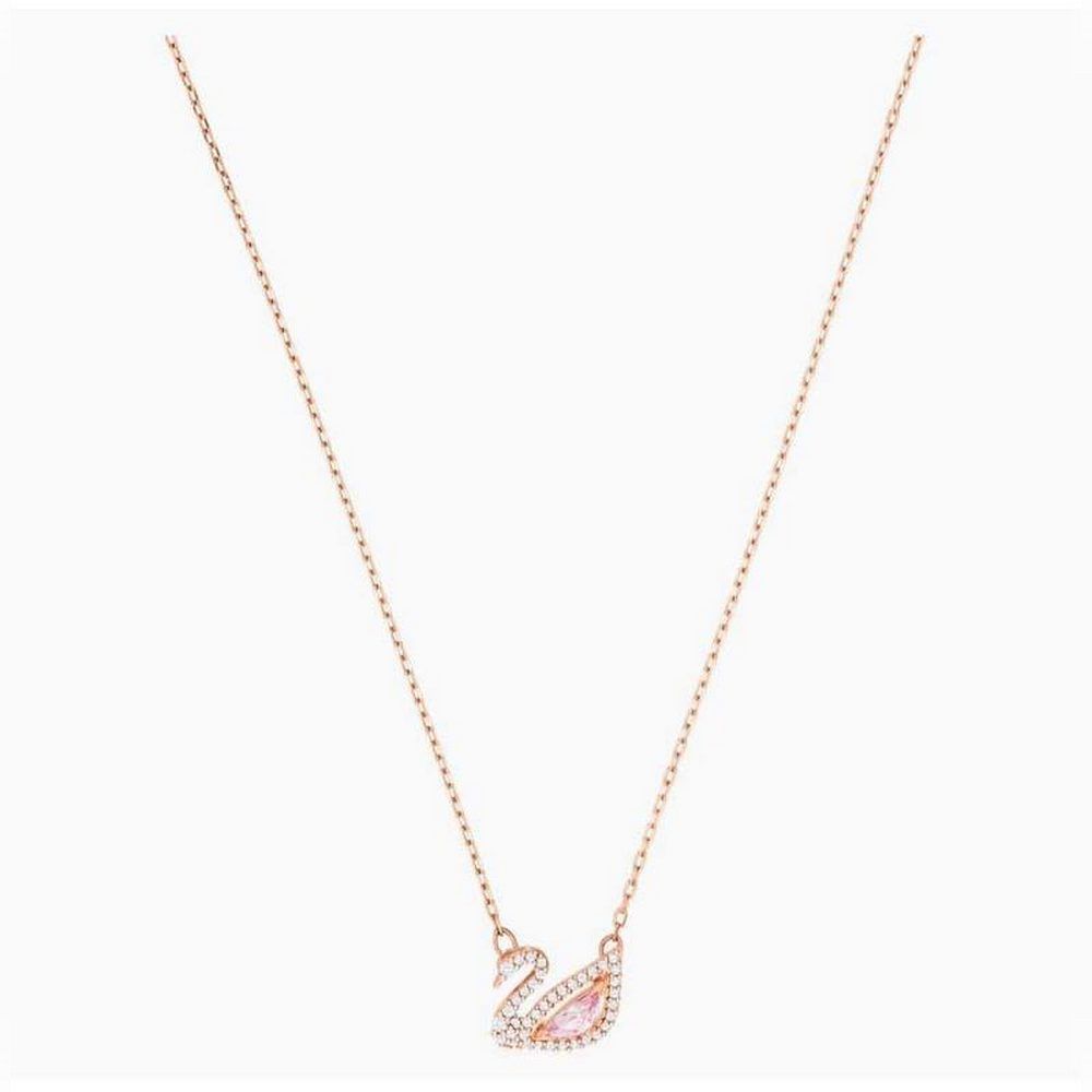  Dây chuyền thiên nga dazzling hồng Swarovski siêu hot - Swarovski Dazzling Swan necklace, Pink, Rose gold-tone plated 