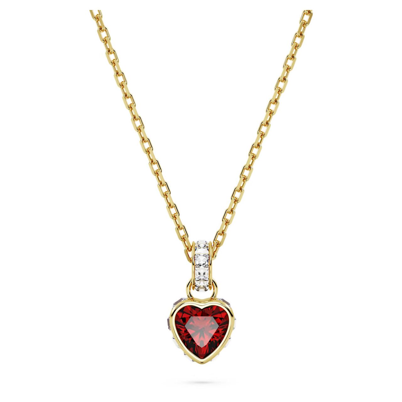Dây chuyền Swarovski Stilla tim đỏ - Swarovski Stilla pendant Heart, Red, Gold-tone plated