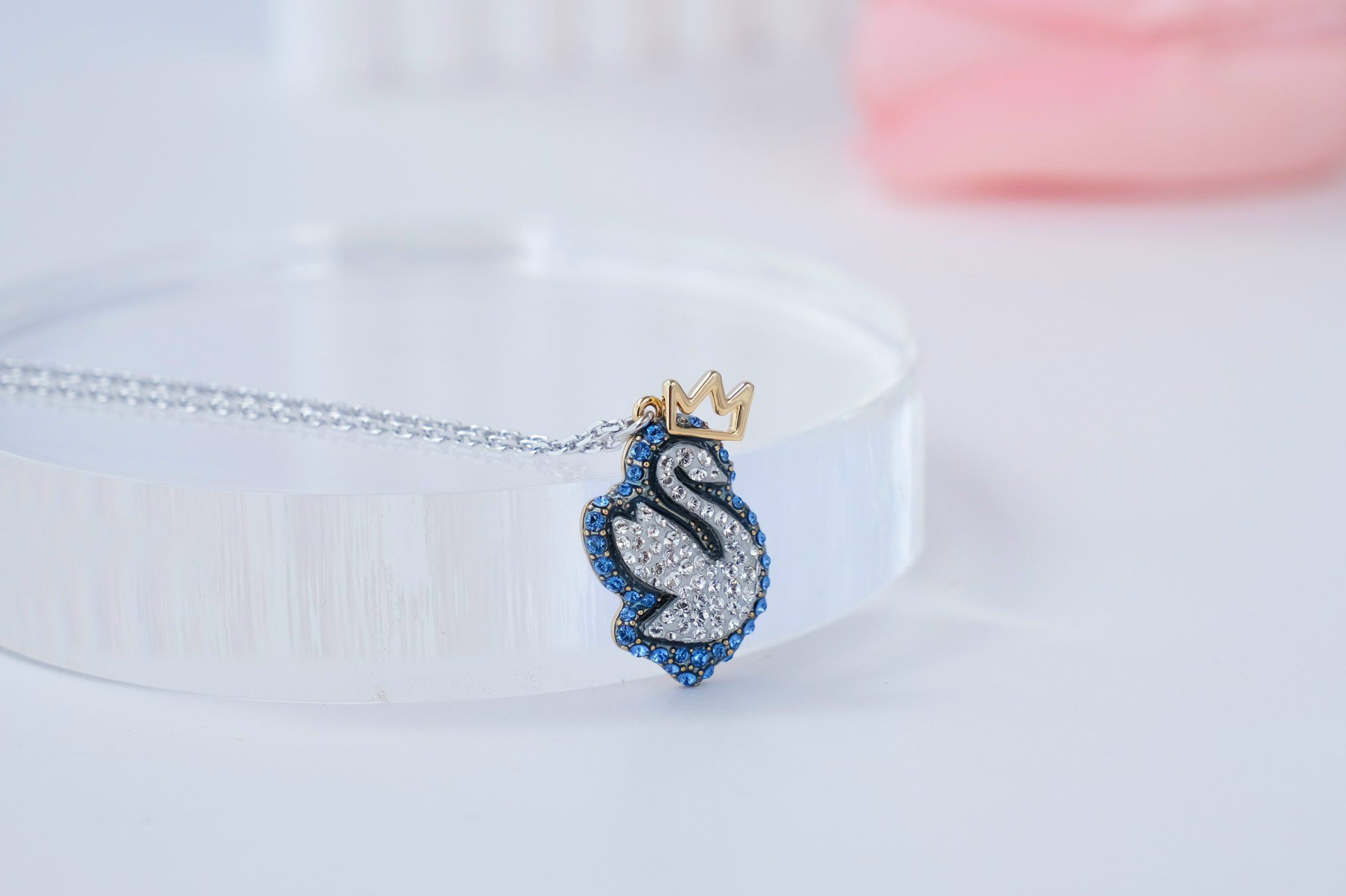Dây chuyền Swarovski Pop Swan xanh - Swarovski Pop Swan pendant Swan, Blue, Rhodium plated