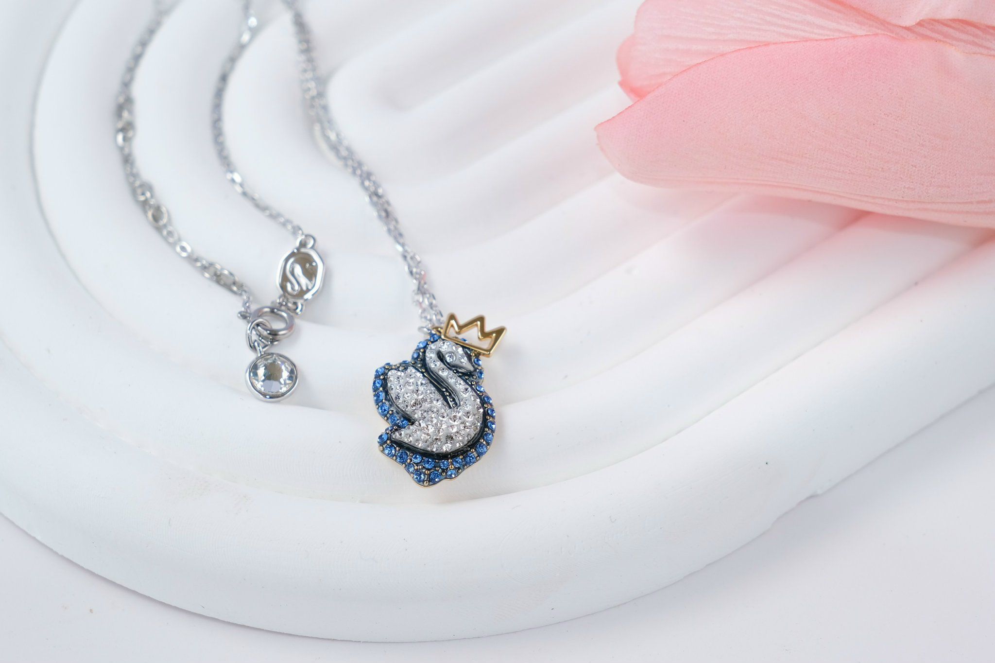Dây chuyền Swarovski Pop Swan xanh - Swarovski Pop Swan pendant Swan, Blue, Rhodium plated