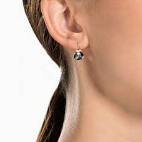 Khuyên tai Swarovski Bella V (màu trắng, xám) - Swarovski Bella V Pierced Earrings (white, grey)