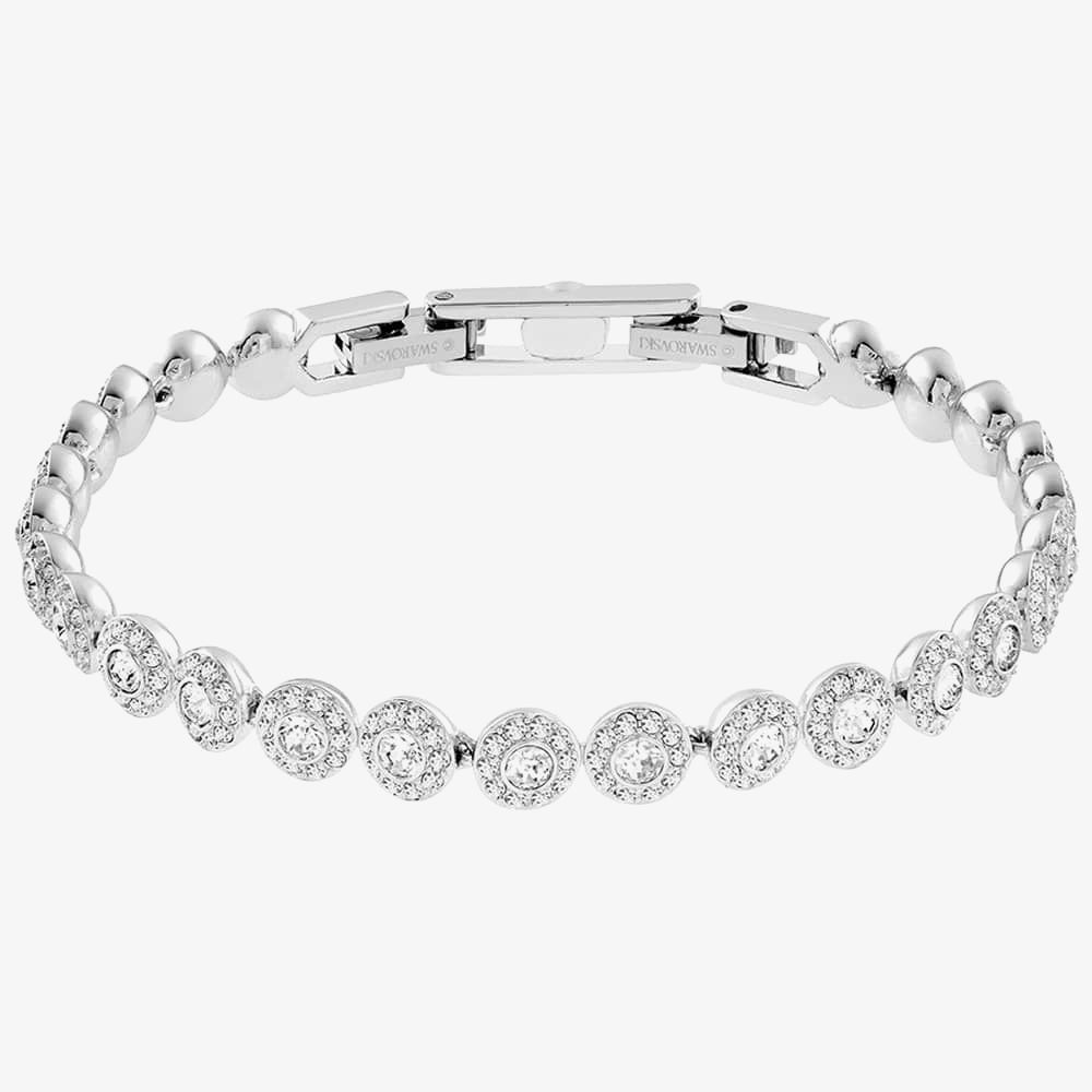 Lắc tay full pha lê Swarovski Angelic trắng/ vàng hồng - Swarovski Angelic bracelet Round cut