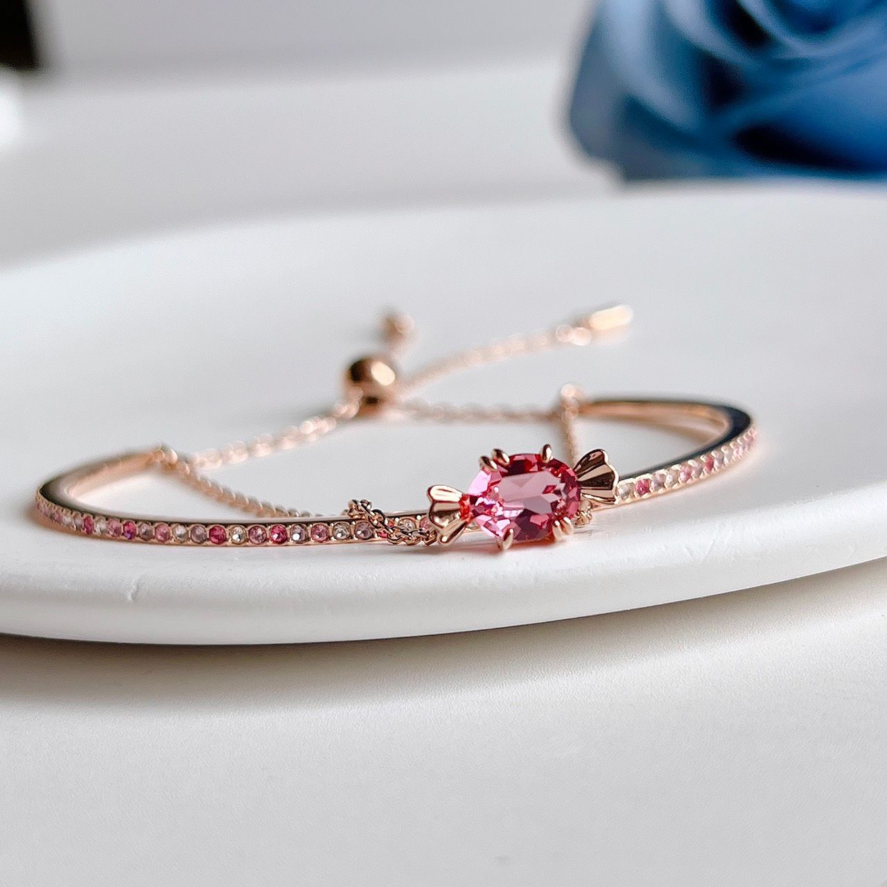 Gema 520 bangle Candy, Pink, Rose gold-tone plated
