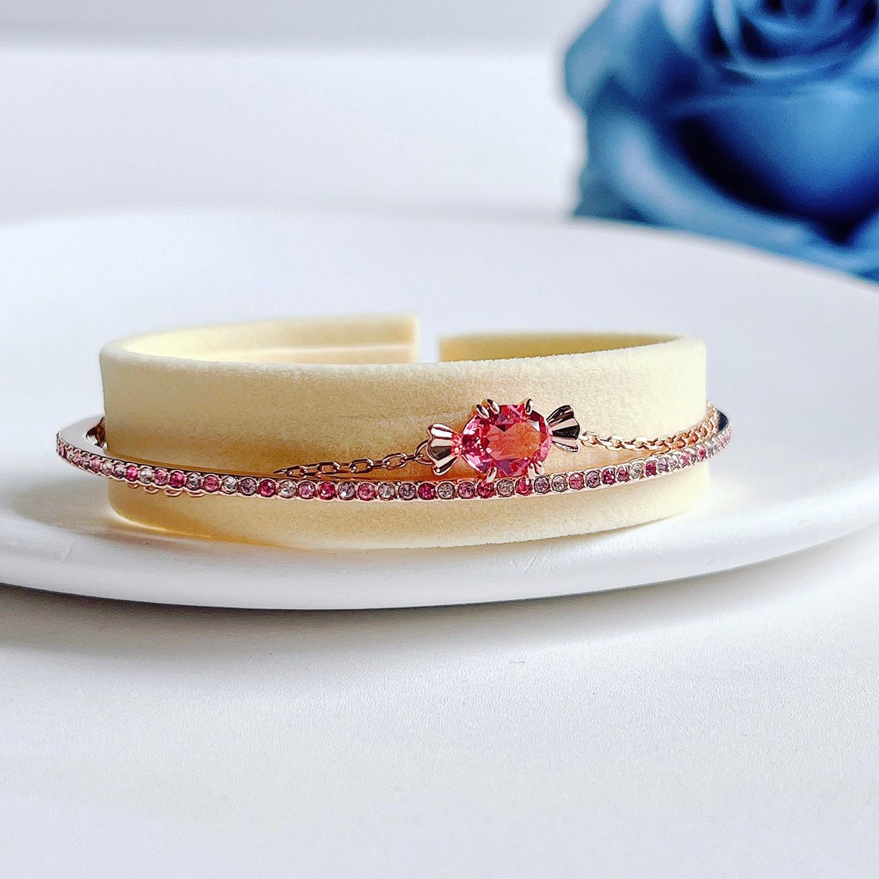 Gema 520 bangle Candy, Pink, Rose gold-tone plated