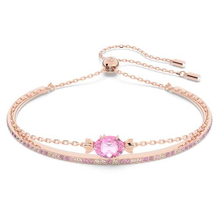 Gema 520 bangle Candy, Pink, Rose gold-tone plated