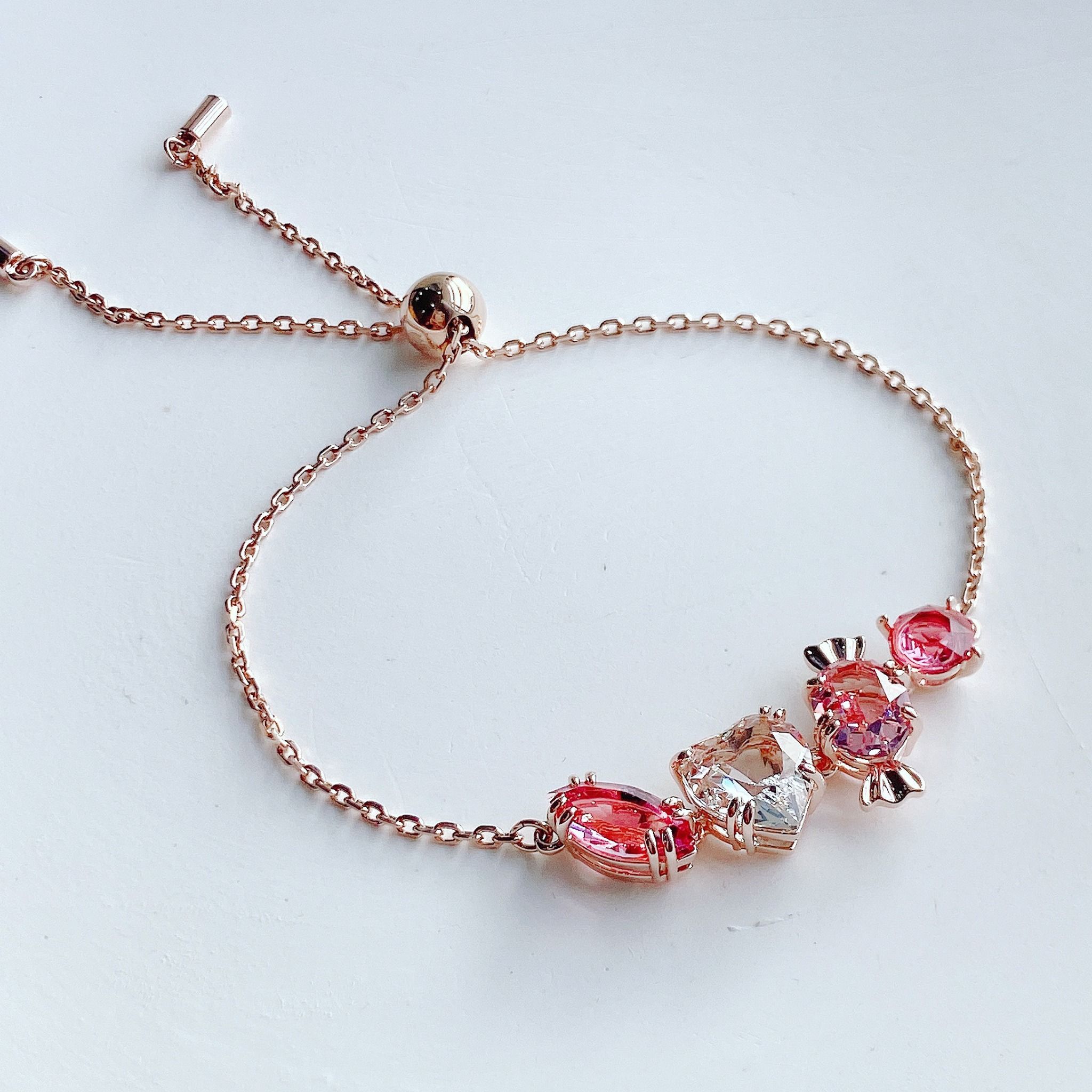 Lắc tay Swarovski Gema 520 kẹo ngọt màu vàng hồng - Swarovski Gema 520 bracelet Candy, Pink, Rose gold-tone plated