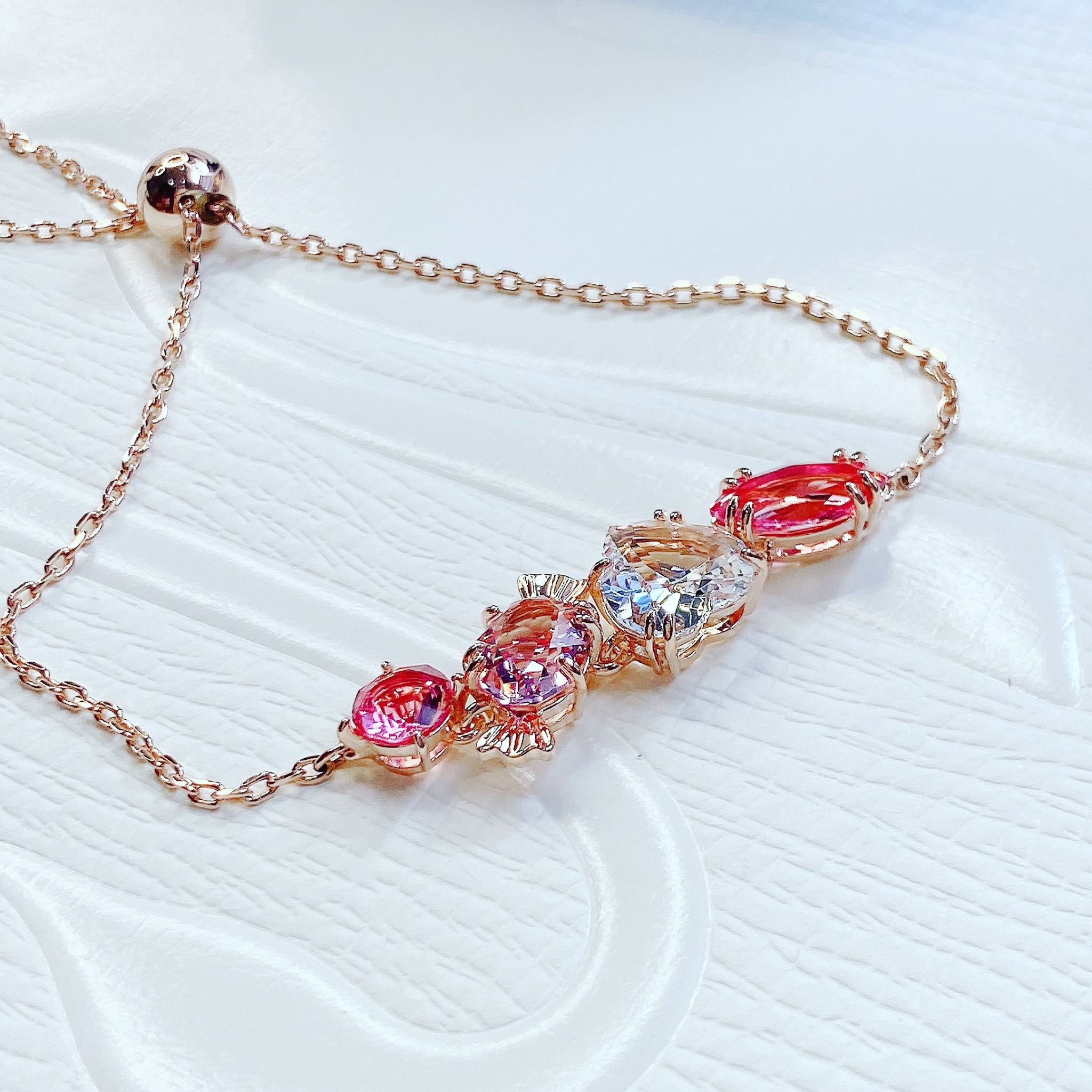 Lắc tay Swarovski Gema 520 kẹo ngọt màu vàng hồng - Swarovski Gema 520 bracelet Candy, Pink, Rose gold-tone plated