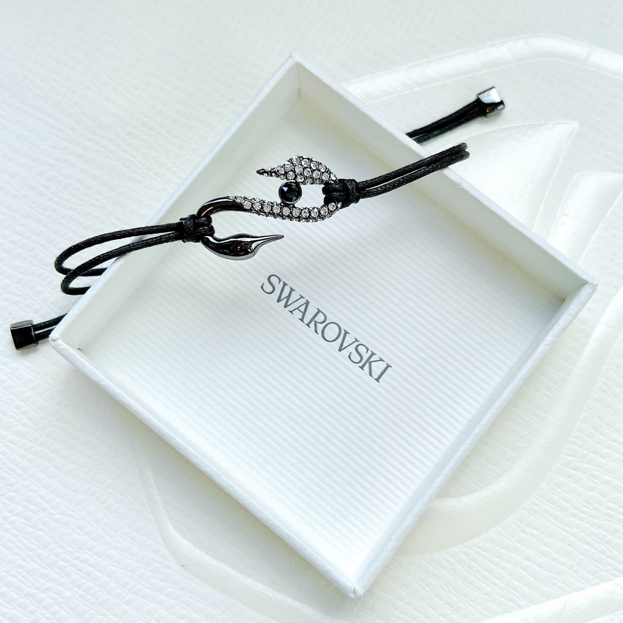 Swarovski Power Collection Hook Bracelet Dark Gray