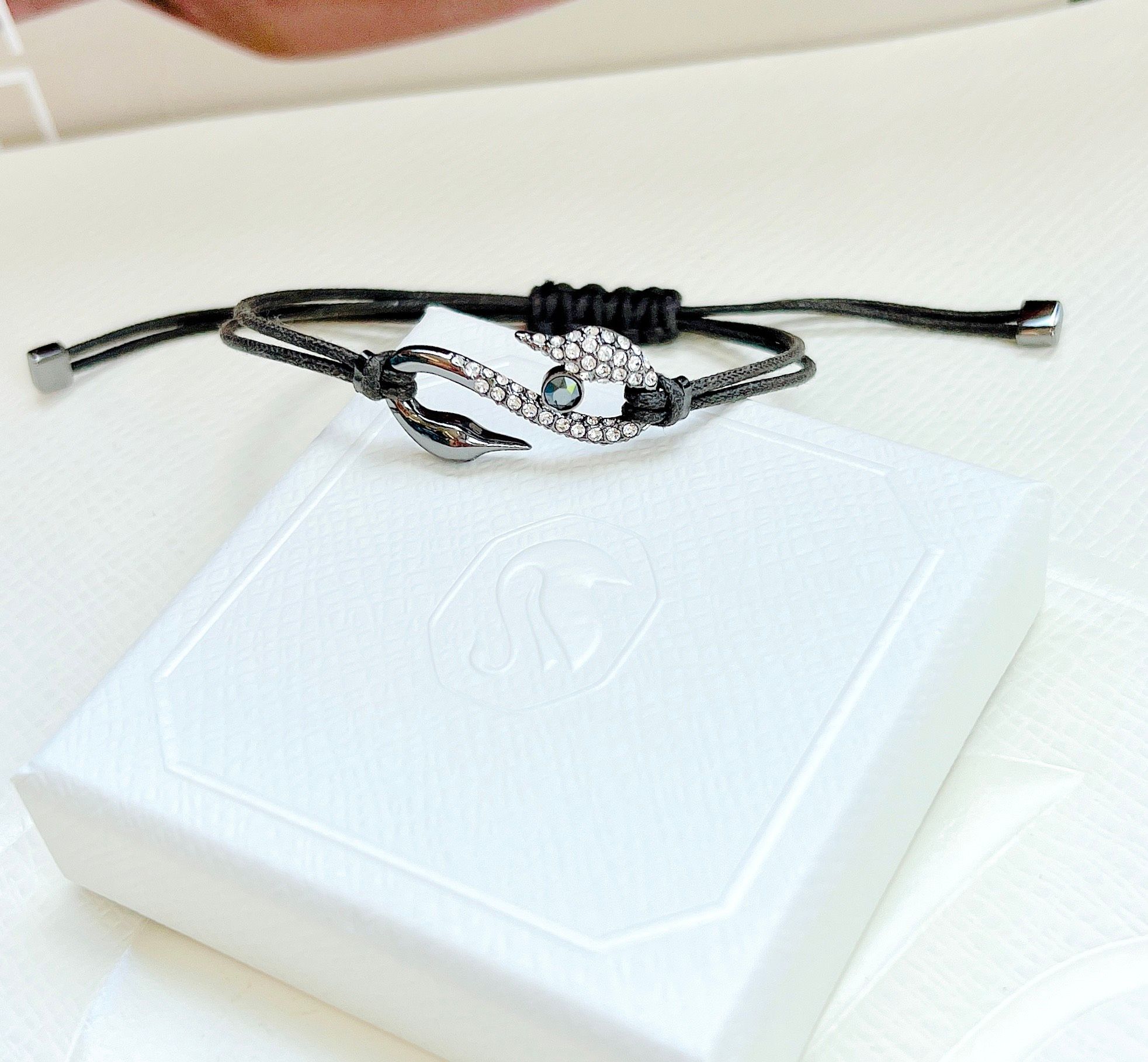 Swarovski Power Collection Hook Bracelet Dark Gray