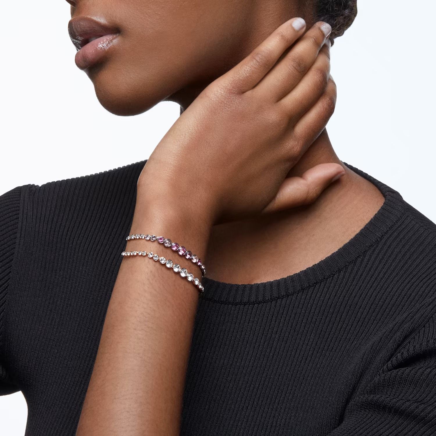 Lắc pha lê Emily hồng dạng rút Swarovski - Swarovski Emily Collection Bracelet
