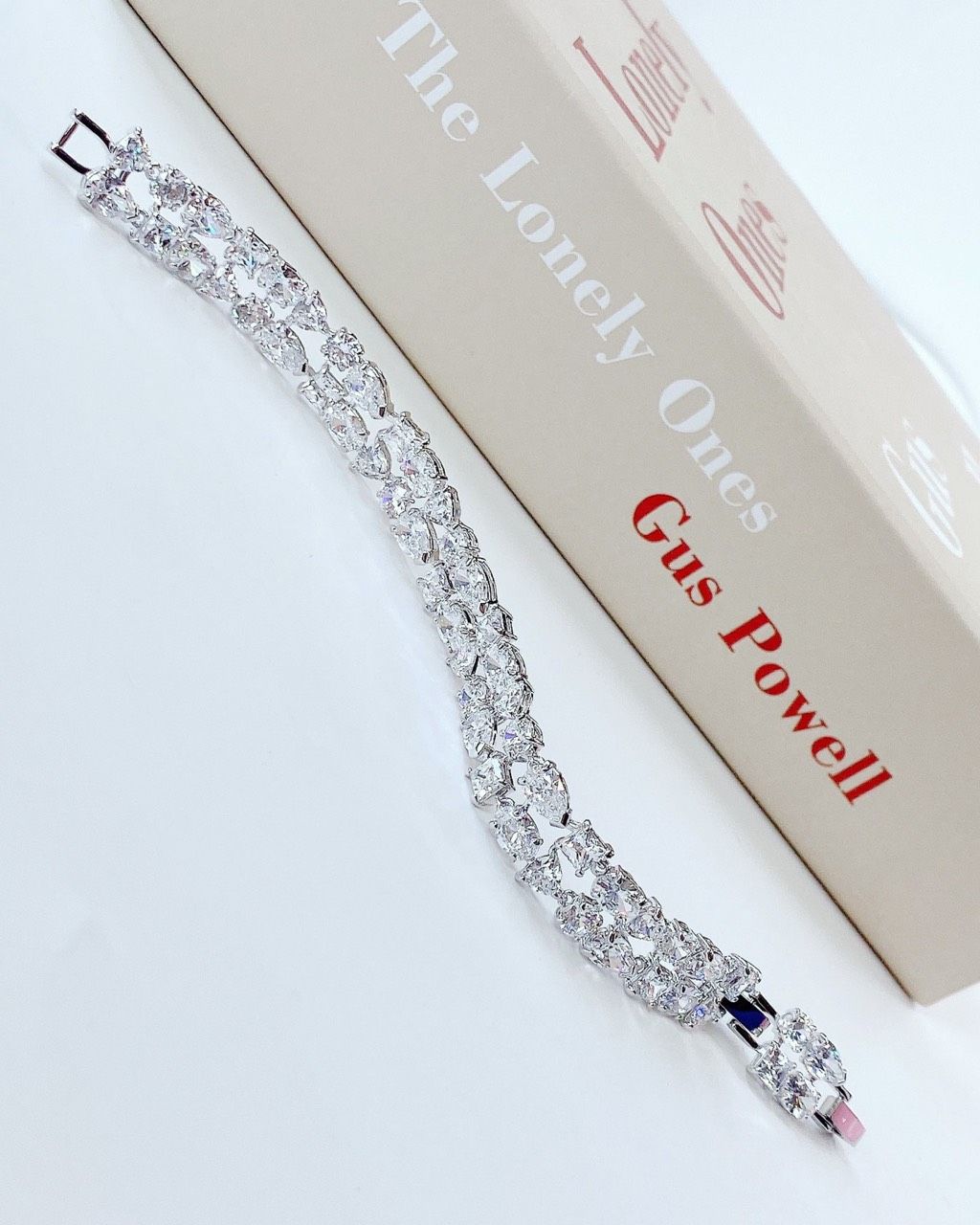 Lắc tay Swarovski Deluxe đôi sang trọng - Swarovski Tennis Deluxe Bracelet mixed Cuts, White, Rhodium Plated