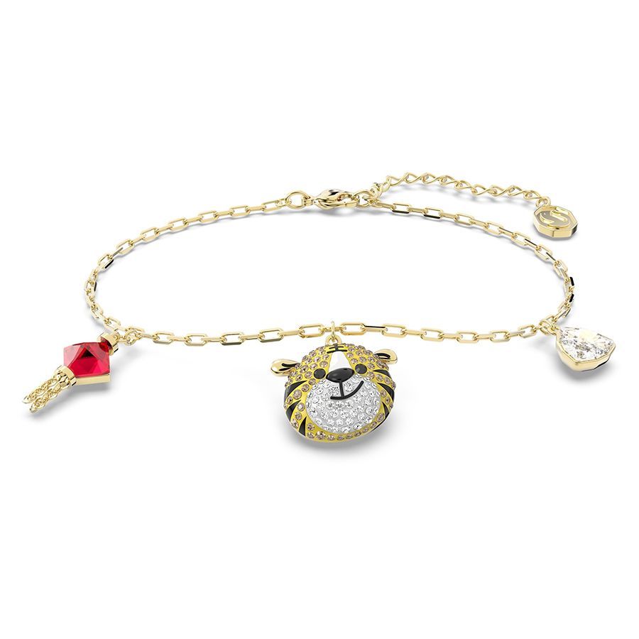 Zodiac Tiger bracelet Tiger, Multicolored, Gold-tone plated