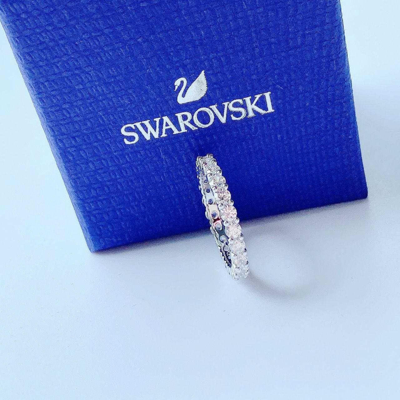 Nhẫn Swarovski Vittore XL trắng - Swarovski Vittore XL ring Round cut, White, Rhodium plated