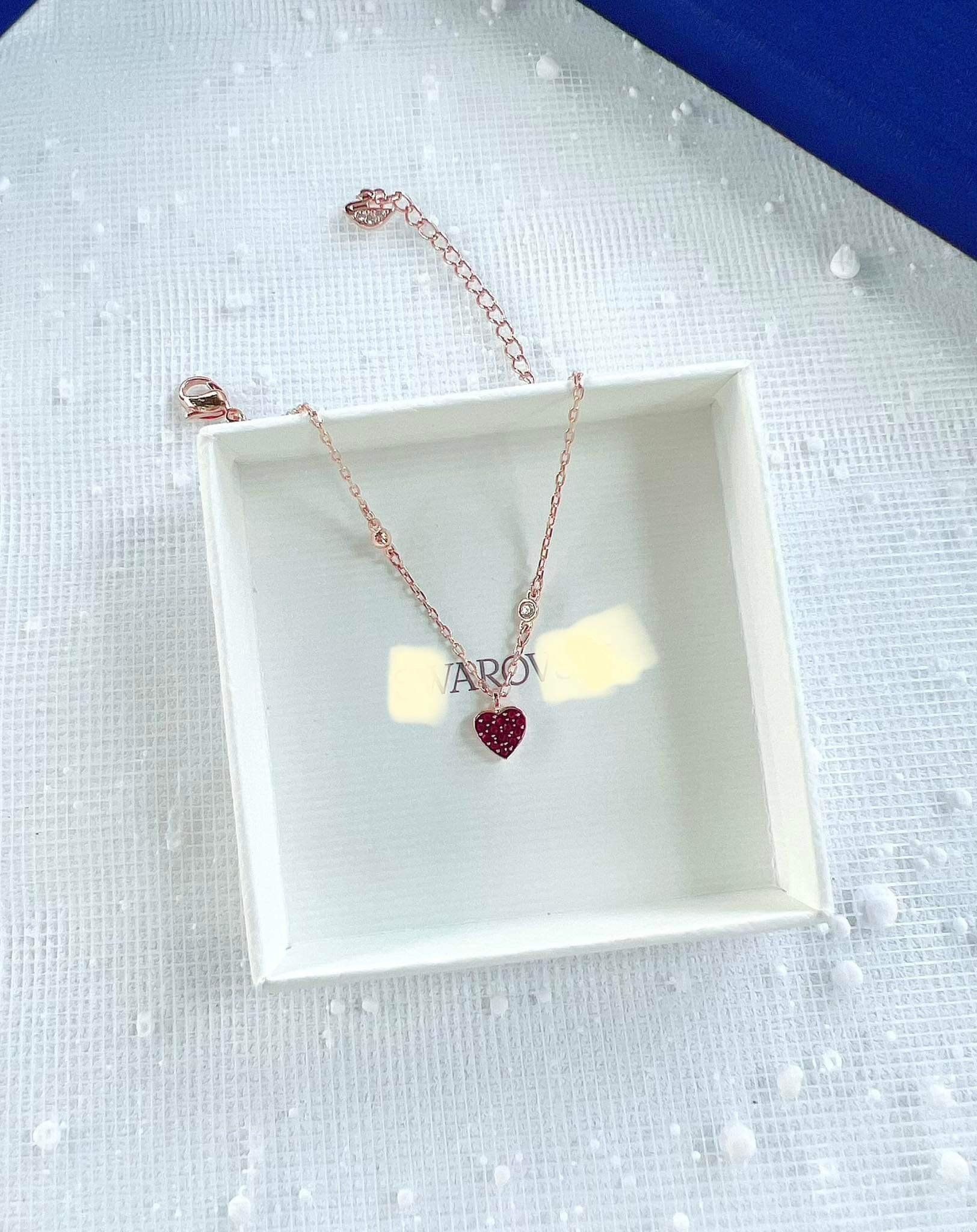 Crystal Wishes bracelet Set (2), Heart, Red, Mixed metal finish