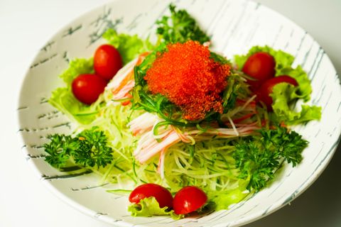 カニカマちゅかサラダ/ Crab Stick, Seaweed Fiber Salad | Salad Thanh Cua & Rong Biển