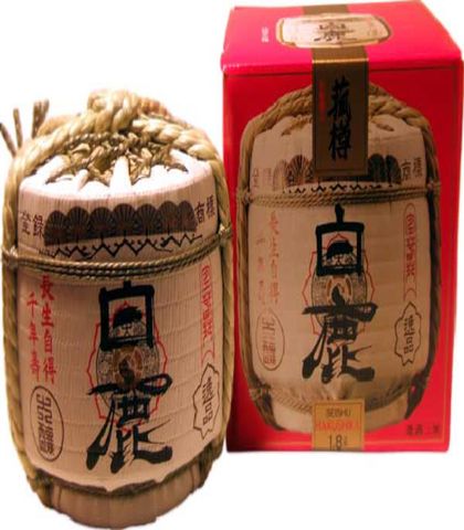 SEISHU HAKUSHIKA / Rượu Sake bình cói (1800ml)