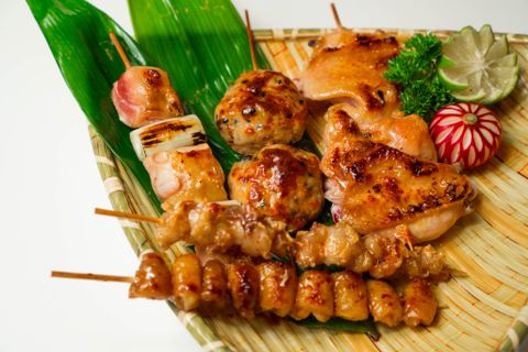 焼き鶏おまかせ５種/ Grilled Chicken (5 sticks) | Gà Xiên Nướng Thập Cẩm 5 Loại