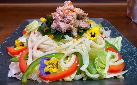 TUNA HIYASHI UDON,SOBA,RAMEN / Mỳ Udon,Soba,Somen Lạnh Với Cá Ngừ Ngâm Dầu