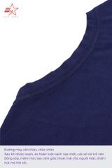 ECOSTAR, t-shirt Soft wash , cổ tròn, Navy,TM-009-M2-I0001