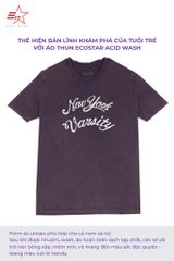 ECOSTAR, t-shirt Acid wash , cổ tròn, Purple,TM-009-M4-I0001