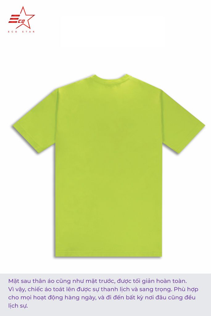 ECOSTAR, t-shirt garment dye , cổ tròn,  Green,TM-010-M1-I0000