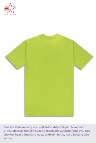 ECOSTAR, t-shirt garment dye , cổ tròn,  Green,TM-010-M1-I0000