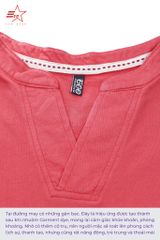 ECOSTAR, t-shirt garment dye , cổ trụ, Red,TM-012-M2-I0003