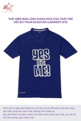 ECOSTAR, t-shirt garment dye , cổ trụ, Navy,TM-012-M1-I0003