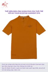 ECOSTAR, t-shirt garment dye , cổ trụ, Orange,TM-012-M2-I0002