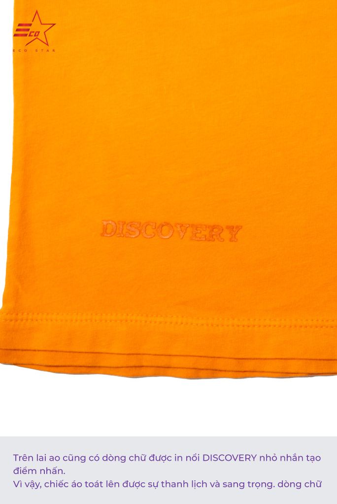 ECOSTAR, t-shirt garment dye , cổ trụ, Orange,TM-012-M2-I0002