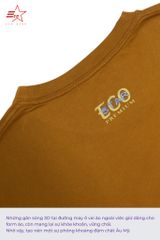 ECOSTAR, t-shirt garment dye , cổ tròn, Brown,TM-010-M4-I0005
