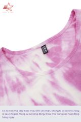 ECOSTAR, t-shirt tie dye , cổ tròn, Pink,TW-010-M1-I0000