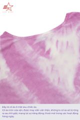 ECOSTAR, t-shirt tie dye , cổ tròn, Pink,TW-010-M1-I0000