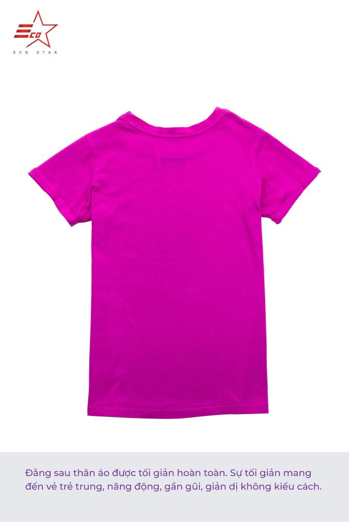 ECOSTAR, t-shirt garment dye , cổ tròn, Pink,TW-001-M1-I0001