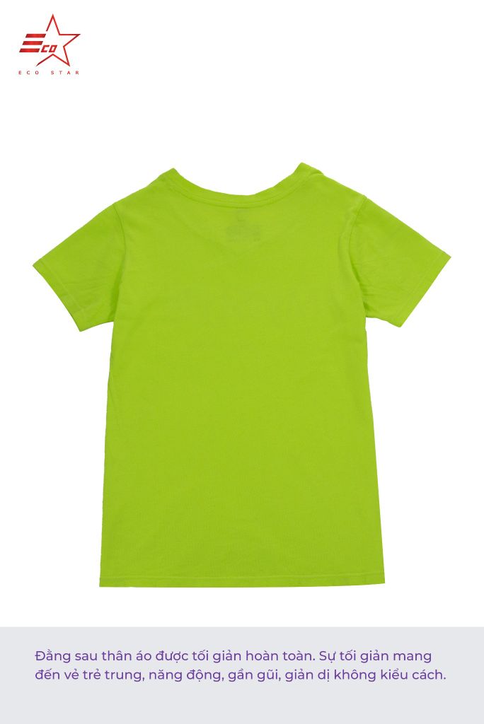 ECOSTAR, t-shirt garment dye , cổ tim, Green,TW-001-M5-I0002