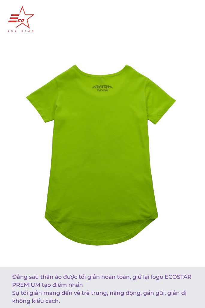 ECOSTAR, t-shirt garment dye , cổ tròn, Green,TW-003-M4-I0003