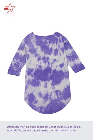 ECOSTAR, t-shirt tie dye , cổ tròn, Purple,TW-010FS-M2-I0000