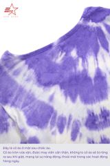 ECOSTAR, t-shirt tie dye , cổ tròn, Purple,TW-010FS-M2-I0000