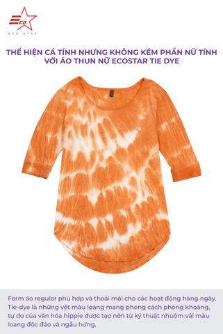 ECOSTAR, t-shirt tie dye , cổ tròn, Orange,TW-010FS-M1-I0000