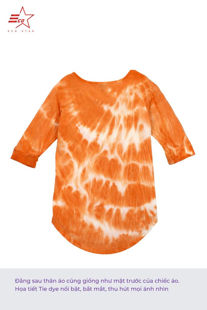 ECOSTAR, t-shirt tie dye , cổ tròn, Orange,TW-010FS-M1-I0000