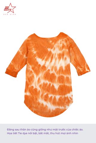 ECOSTAR, t-shirt tie dye , cổ tròn, Orange,TW-010FS-M1-I0000
