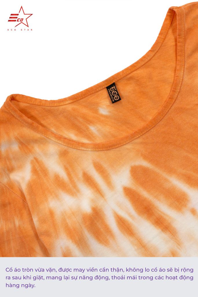 ECOSTAR, t-shirt tie dye , cổ tròn, Orange,TW-010FS-M1-I0000