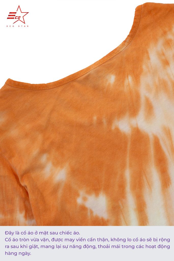 ECOSTAR, t-shirt tie dye , cổ tròn, Orange,TW-010FS-M1-I0000