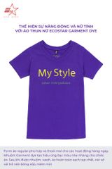 ECOSTAR, t-shirt garment dye , cổ tim, Purple,TW-002-M1-I0002